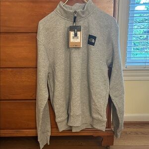 The North Face Men's Zip Up Sweater in Light Gray